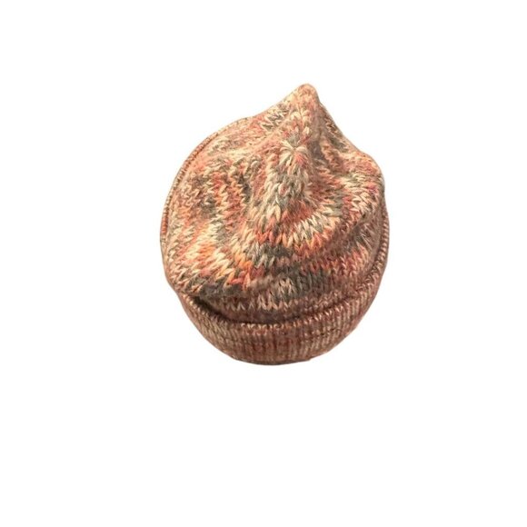 Alpaca Wool Blend Multicolor Knit Beanie Hat Unisex One Size - Picture 5 of 8